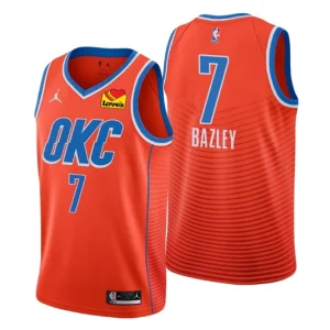 2020-21 Oklahoma City Thunder 7 Darius Bazley Jersey Orange Statement Edition