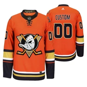 Anaheim Ducks Custom Jersey 2019-20 Third Orange Alternate Stitched