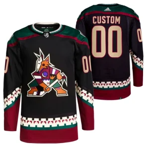 Arizona Coyotes 00 Custom Jersey Home Black 2021-22 Primegreen Authentic