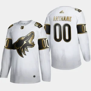 Arizona Coyotes Custom Jersey 00 NHL Golden Edition White Authentic