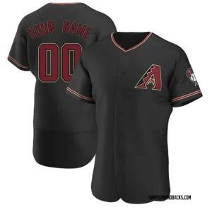 Arizona Diamondbacks Custom Authentic Black Alternate Jersey