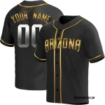 Arizona Diamondbacks Custom Black Golden Alternate Jersey