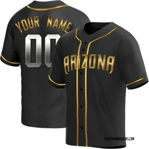 Arizona Diamondbacks Custom Black Golden Alternate Jersey