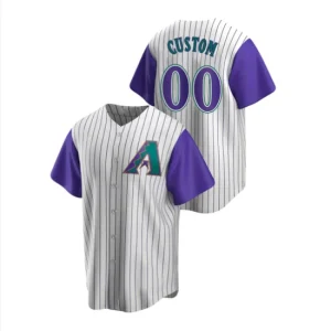 Arizona Diamondbacks Custom Purple Cream Alternate Cooperstown Collection Jersey