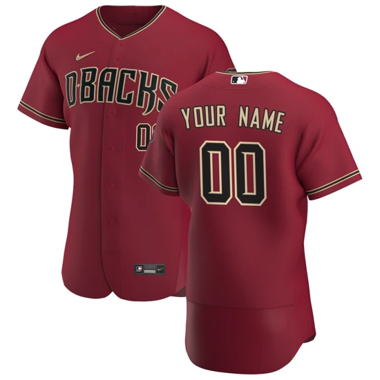 Arizona Diamondbacks Nike Crimson Alternate Custom Jersey