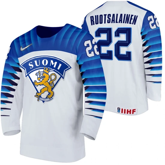 Arttu Ruotsalainen Finland Team 2021 IIHF World Championship White Home Jersey