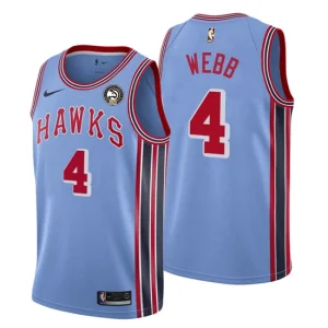 Atlanta Hawks 4 Spud Webb 50th Anniversary Classic Blue Swingman - Mens