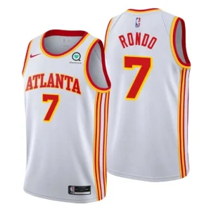 Atlanta Hawks 7 Rajon Rondo 2020-21 White Association Edition - Mens