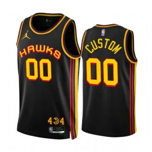 Atlanta Hawks Active Player Custom 2022 23 Black Statement Edition Stitched