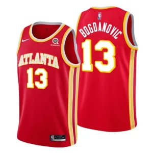 Atlanta Hawks Bogdan Bogdanovic 13 2020-21 Red Icon Edition - Mens