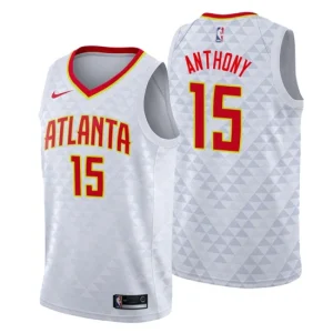 Atlanta Hawks Carmelo Anthony 15 Association White Swingman - Mens