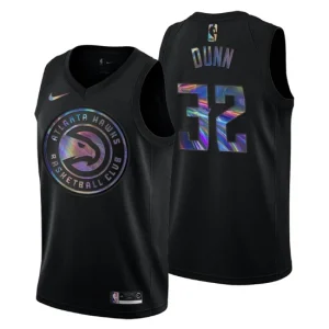 Atlanta Hawks Kris Dunn 32 Iridescent Holographic Black - Mens