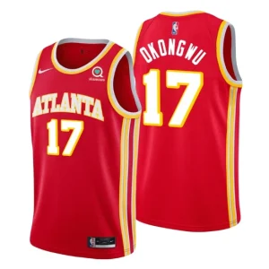 Atlanta Hawks Onyeka Okongwu 17 2020-21 Red Icon Edition - Mens