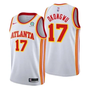 Atlanta Hawks Onyeka Okongwu 17 2020-21 White Association Edition - Mens