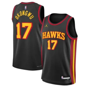 Atlanta Hawks Onyeka Okongwu 17 Jordan Statement Edition Swingman Jersey  Black