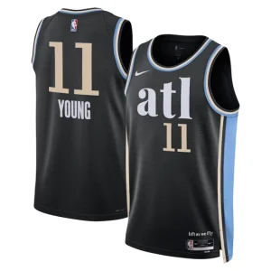 Atlanta Hawks Trae Young 11 Nike City Edition Swingman Black Jersey 2023 24