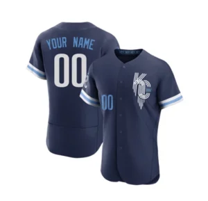 Authentic Kansas City Royals Custom 2022 City Connect Jersey - Navy