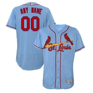 Authentic Mens Light Blue Alternate Jersey - Baseball Customized St. Louis Cardinals Flex Base