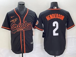 Baltimore Orioles Gunnar Henderson 2 Black Orange Jersey