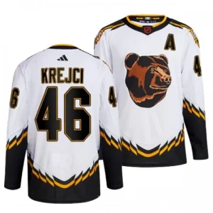 Boston Bruins David Krejci 46 2022-23 White Reverse Retro 2.0 Authentic - Men