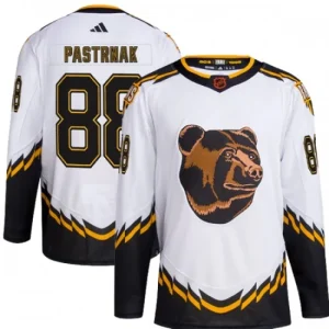 Boston Bruins David Pastrnak 88 2022-23 White Reverse Retro 2.0 Authentic - Men