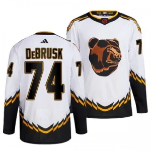 Boston Bruins Jake Debrusk 74 2022-23 White Reverse Retro 2.0 Authentic - Men