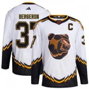 Boston Bruins Patrice Bergeron 37 2022-23 White Reverse Retro 2.0 Authentic - Men