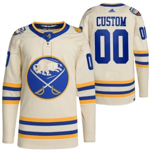 Buffalo Sabres Custom Jersey 2022 Heritage Classic White 00 Primegreen Authentic