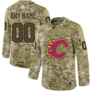 Calgary Flames Camo Mens Customized Adidas Jersey