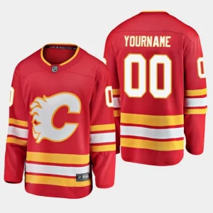 Calgary Flames Custom Jersey 00 Alternate Breakaway Player Fanatics Branded Red