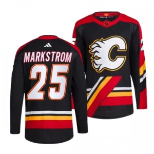 Calgary Flames Jacob Markstrom 25 2022-23 Black Reverse Retro 2.0 Authentic - Men