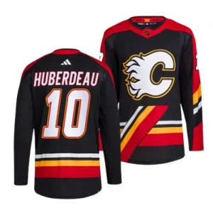 Calgary Flames Jonathan Huberdeau 10 2022-23 Black Reverse Retro 2.0 Authentic - Men