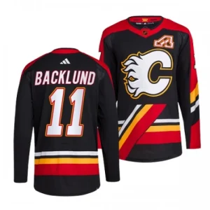 Calgary Flames Mikael Backlund 11 2022-23 Black Reverse Retro 2.0 Authentic - Men