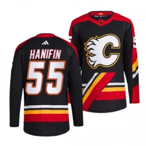 Calgary Flames Noah Hanifin 55 2022-23 Black Reverse Retro 2.0 Authentic - Men