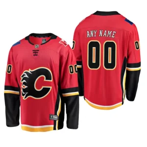 Calgary Flames Player Breakaway Red Custom Jersey