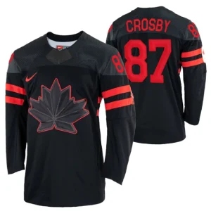 Canada Sidney Crosby 87 2022 Beijing Winter Olympic Black Alternate