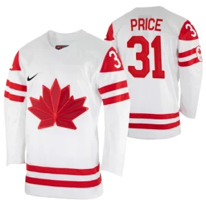 Carey Price Canada Hockey 2022 Beijing Winter Olympic White Home