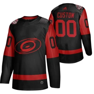 Carolina Hurricanes Custom Jersey 2021 Stadium Series Authentic Black Outdoor Game