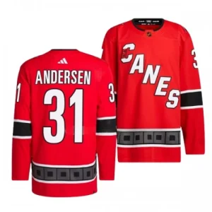 Carolina Hurricanes Frederik Andersen 31 2022-23 Red Reverse Retro 2.0 Authentic - Men