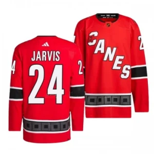 Carolina Hurricanes Seth Jarvis 24 2022-23 Red Reverse Retro 2.0 Authentic - Men