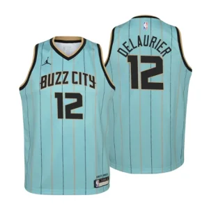 Charlotte Hornets Jersey Javin DeLaurier No.12 City Edition Mint Green 2020-21 Youth