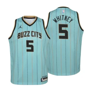 Charlotte Hornets Jersey Kahlil Whitney No.5 City Edition Mint Green 2020-21 Youth