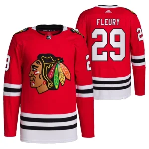 Chicago Blackhawks 29 Marc-Andre Fleury Home Red 2021-22 Primegreen Authentic