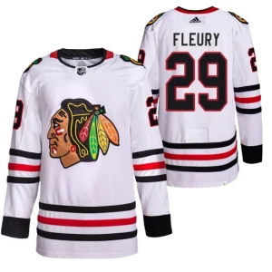 Chicago Blackhawks Marc-Andre Fleury Away White 29 Primegreen Authentic Pro