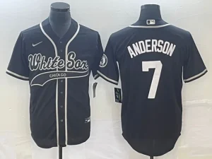 Chicago White Sox Anderson 7 Black Jersey