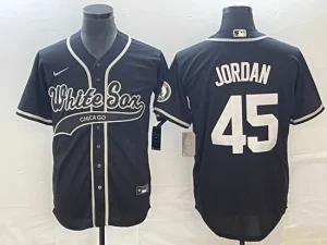 Chicago White Sox Jordan 45 Black Jersey