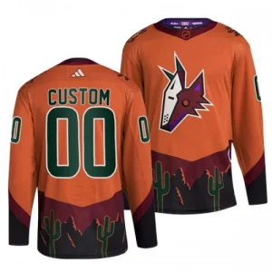 Custom Arizona Coyotes Adidas 2022-23 Orange Version Reverse Retro 2.0 Authentic Jersey