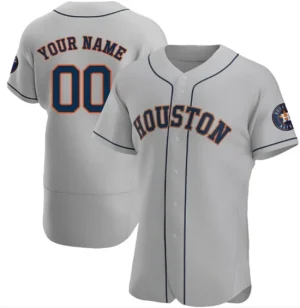 Custom Baseball Gray Houston Astros Jerseys Stitched Grey