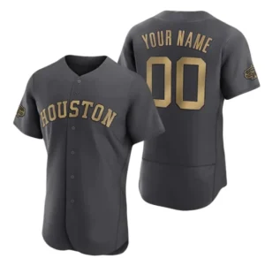 Custom Baseball Jerseys Houston Astros Gray 2022 All Star Game Stitched Jerseys Elite