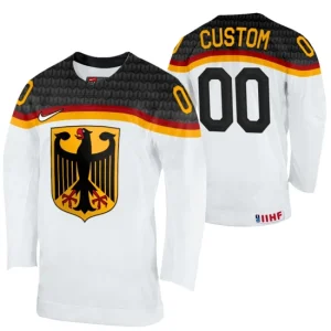 Custom Germany Hockey 2022 IIHF World Championship White Home Jersey